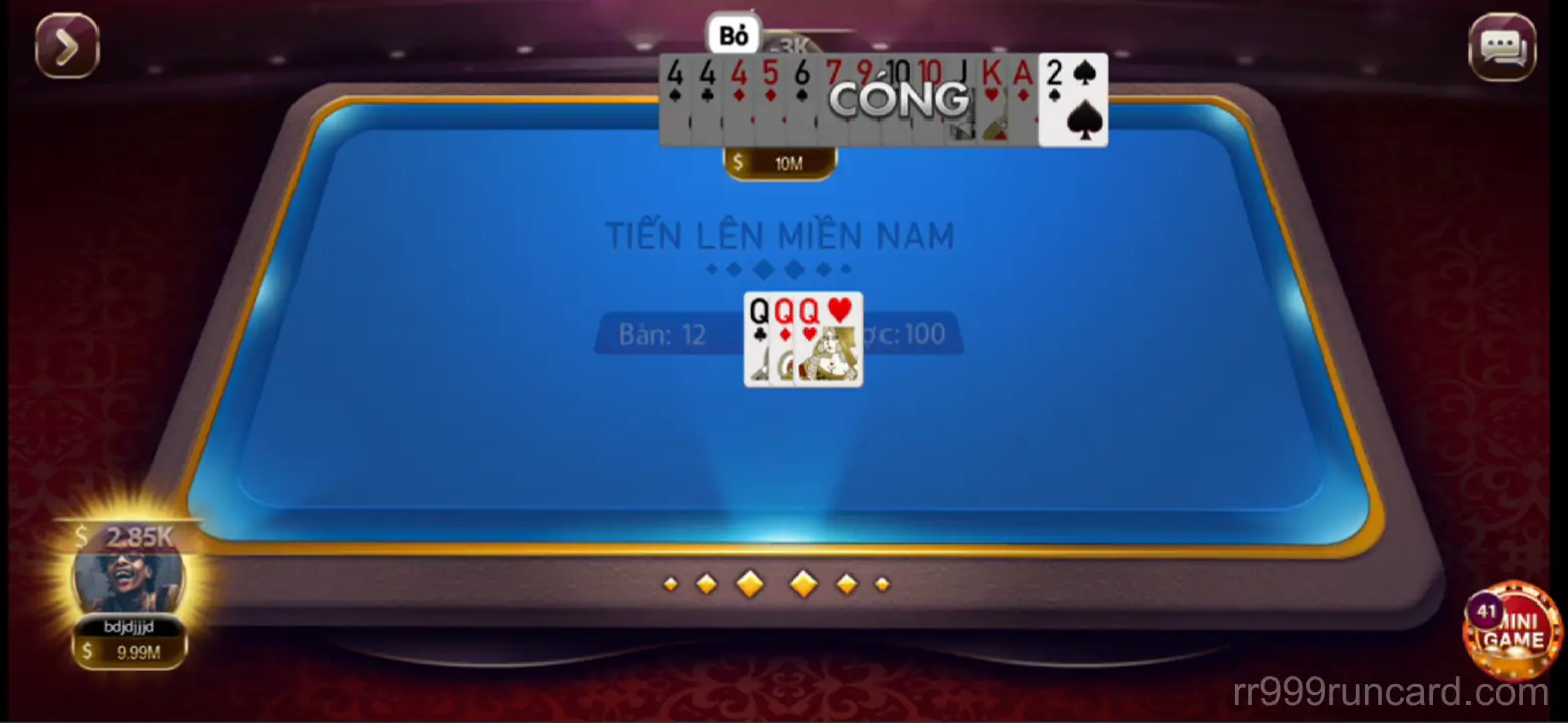 Giao diện rr999 - Trang chủ ứng dụng